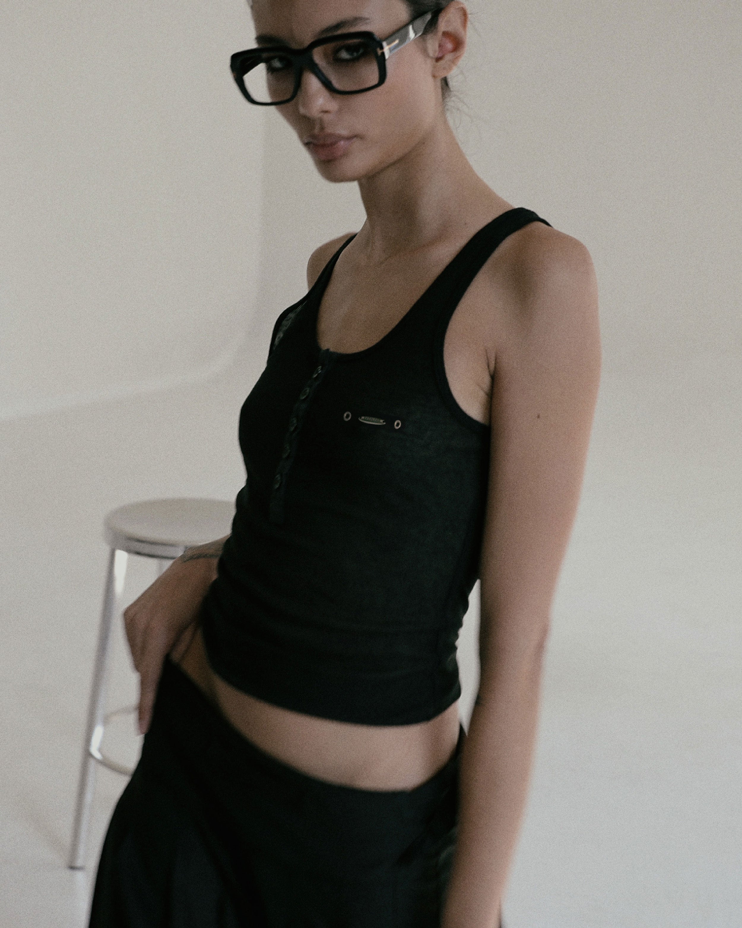 Badblood Nikki Henry Neck Tank Black