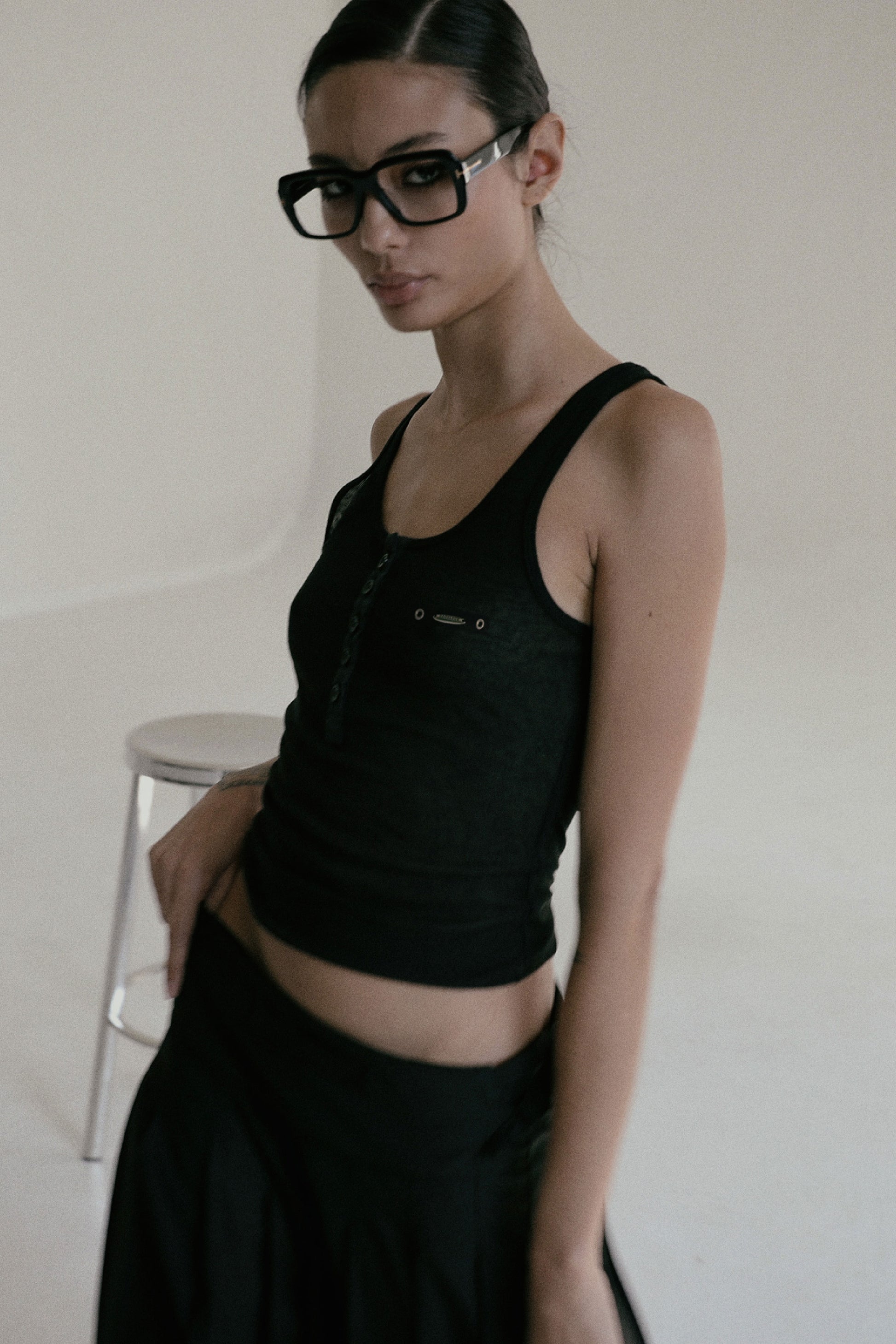 Badblood Nikki Henry Neck Tank Black