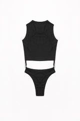 Badblood Layered Tank Bodysuit Black