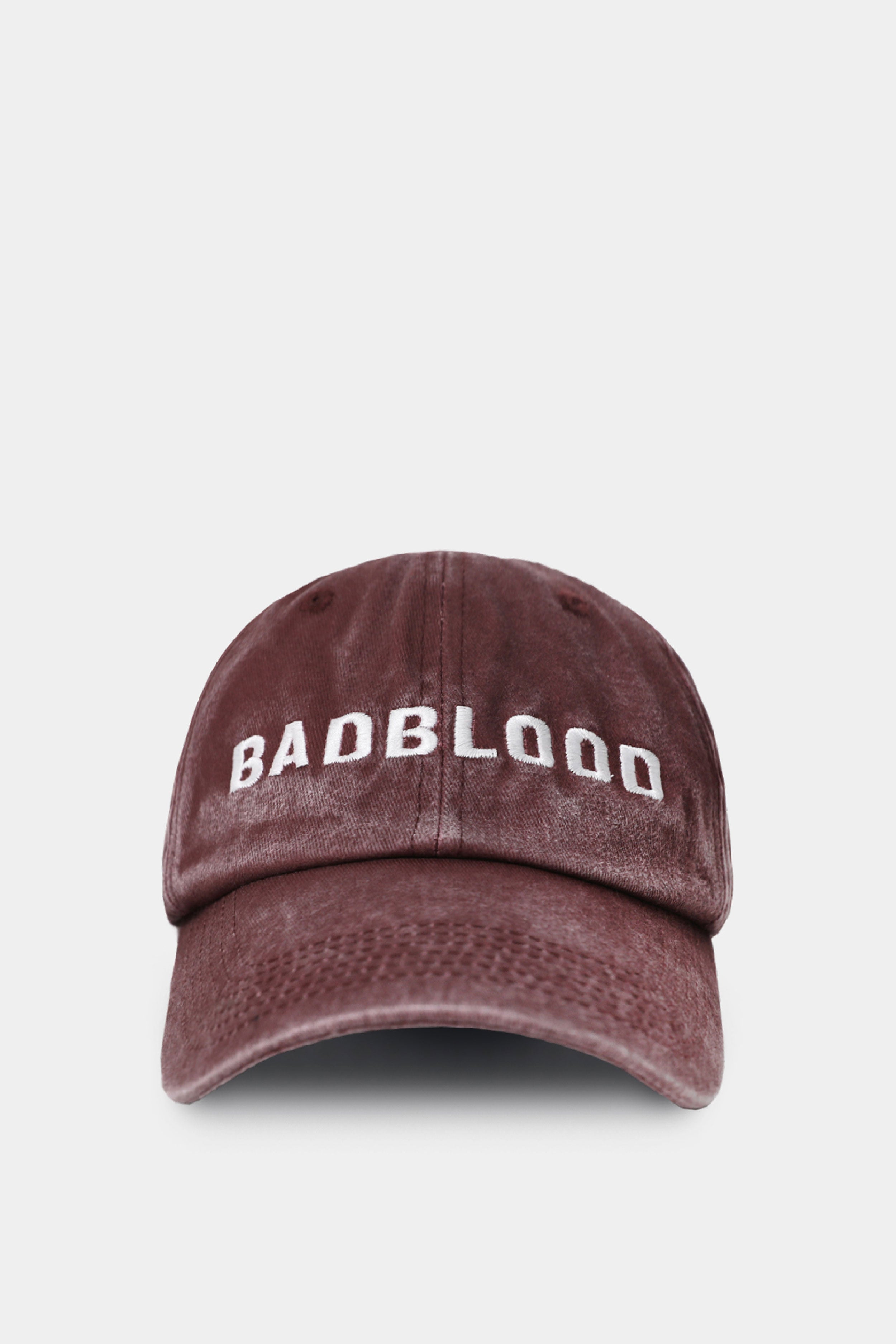 Badblood Vintage Logo Ball Cap Burgundy