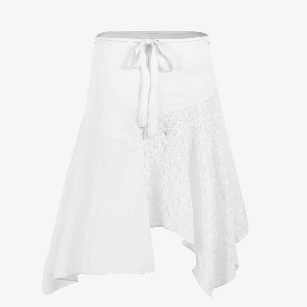 Badblood Second Skin Asymmetric Skirt Cream