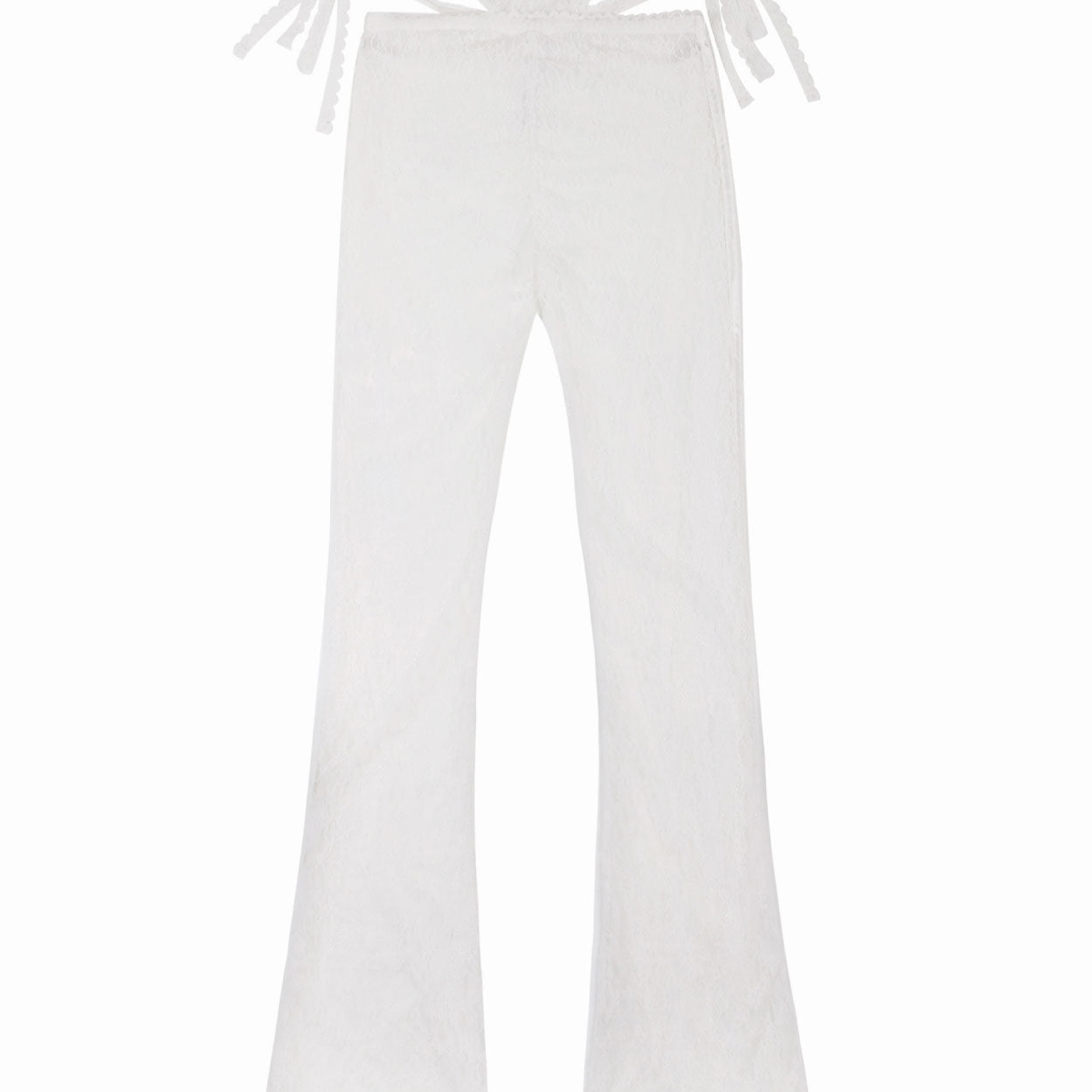 Badblood Selena Lace String Brush Cut Pants White