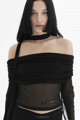 Badblood Second Skin Off Shoulder Top black