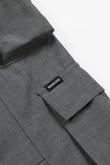 Badblood Twill Suit Cargo Long Skirt Charcoal