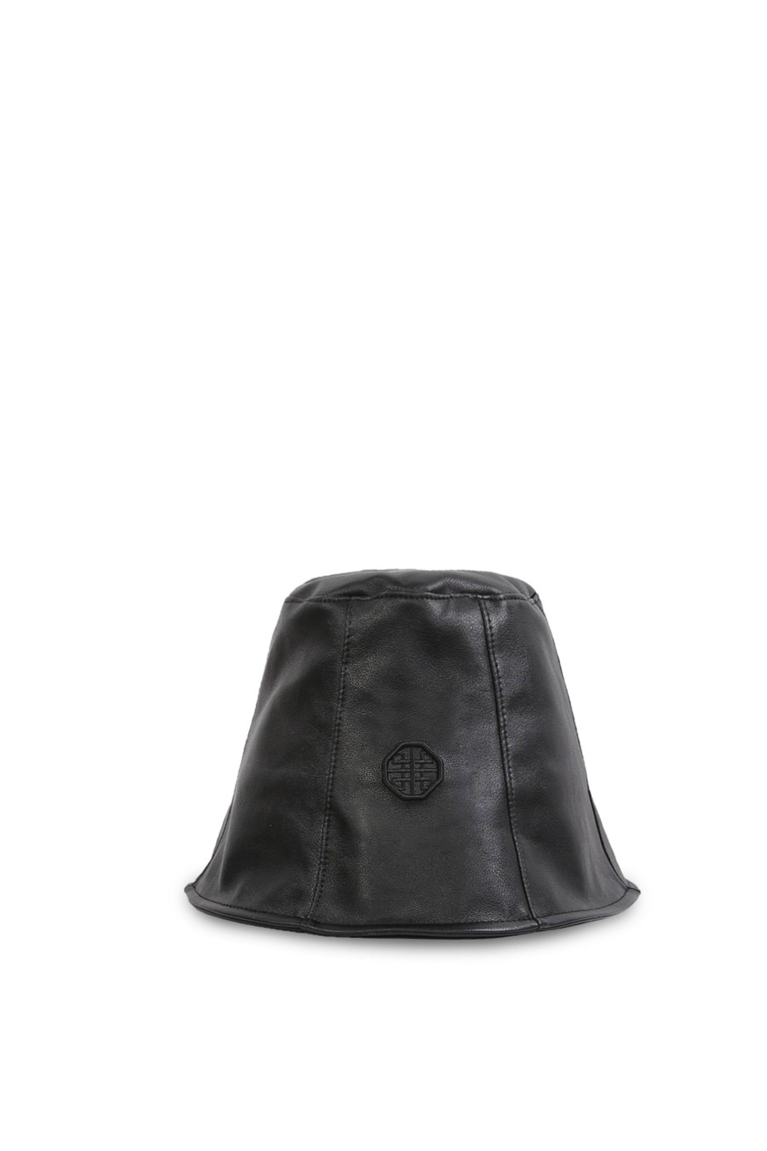 Badblood Leather Bucket Hat Black