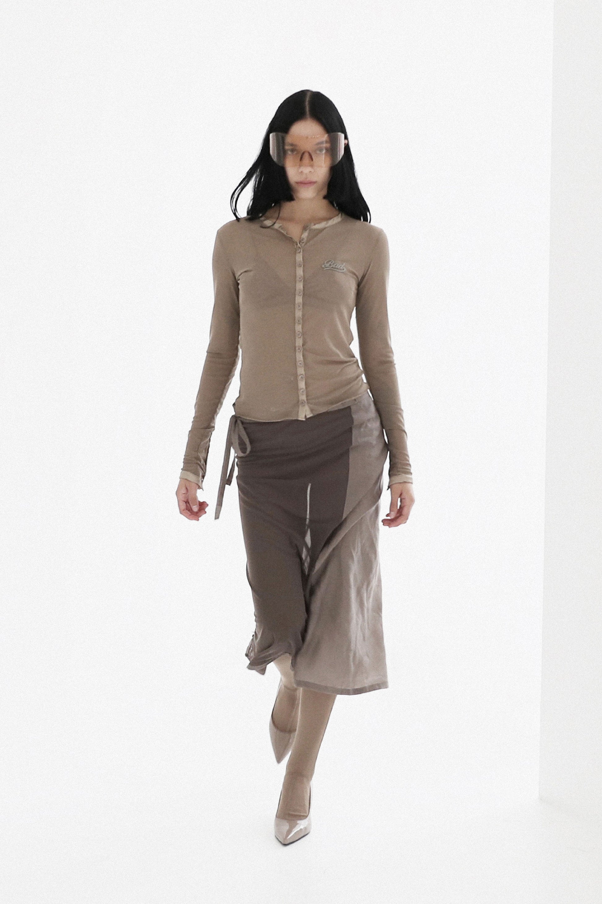 Badblood Breeze Button Up Cardigan Tobacco