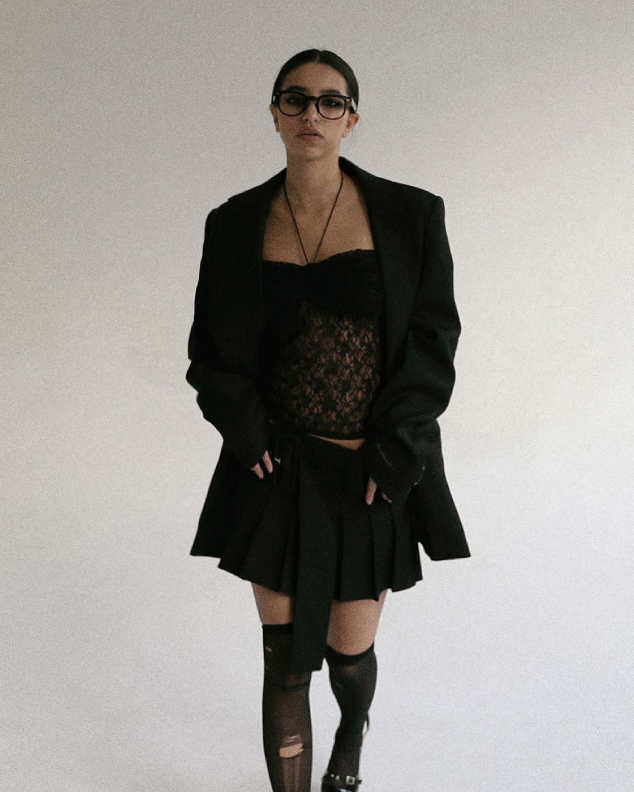 Badblood Wool Mini Skirt Black