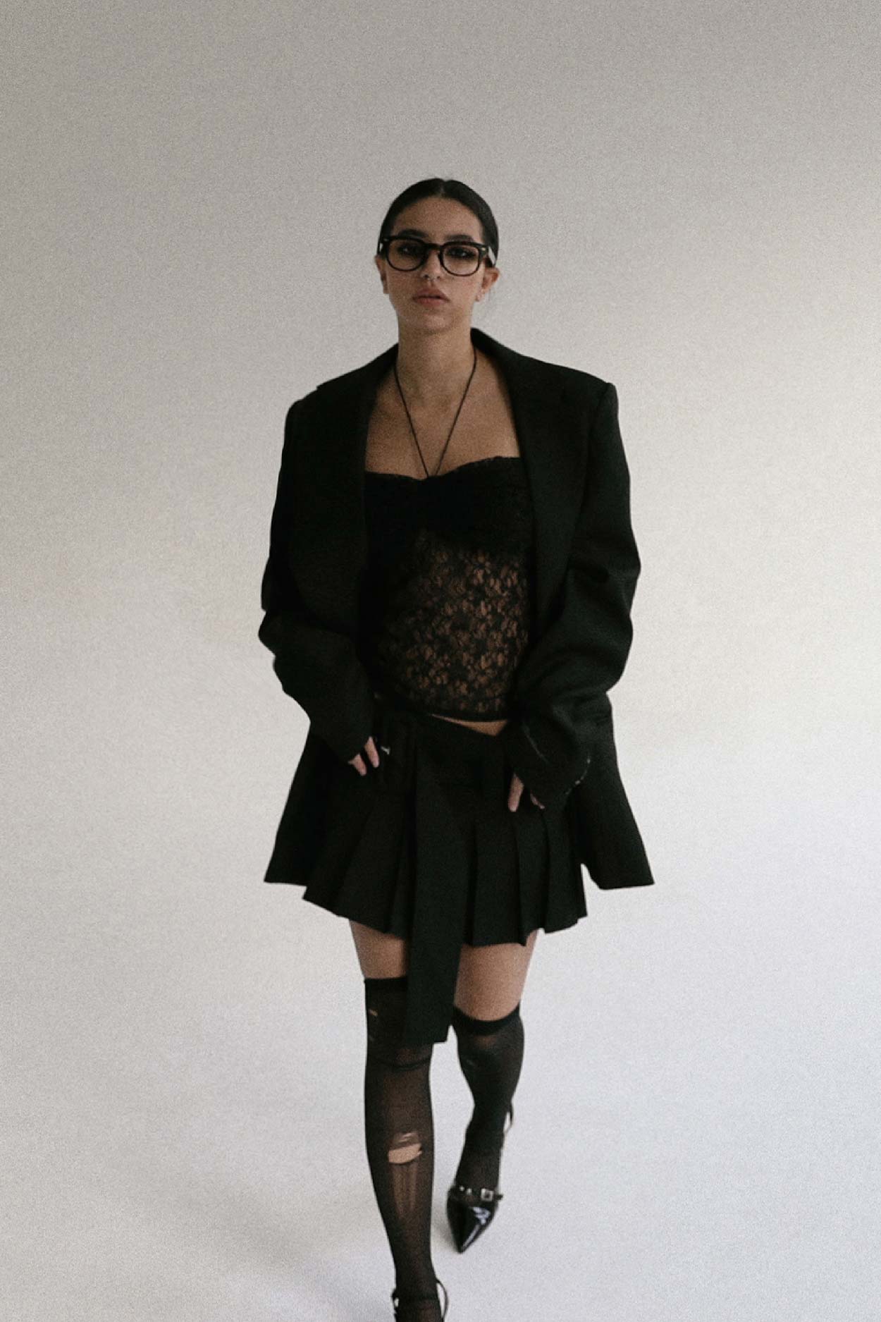 Badblood Wool Mini Skirt Black