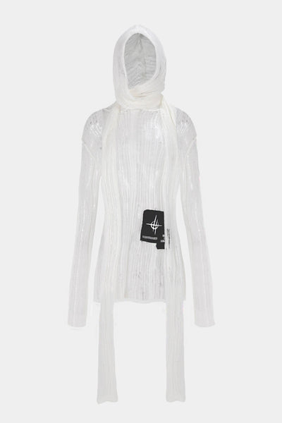 Badblood Ripped knit hooded sweater Ivory – BBGSHOPHK