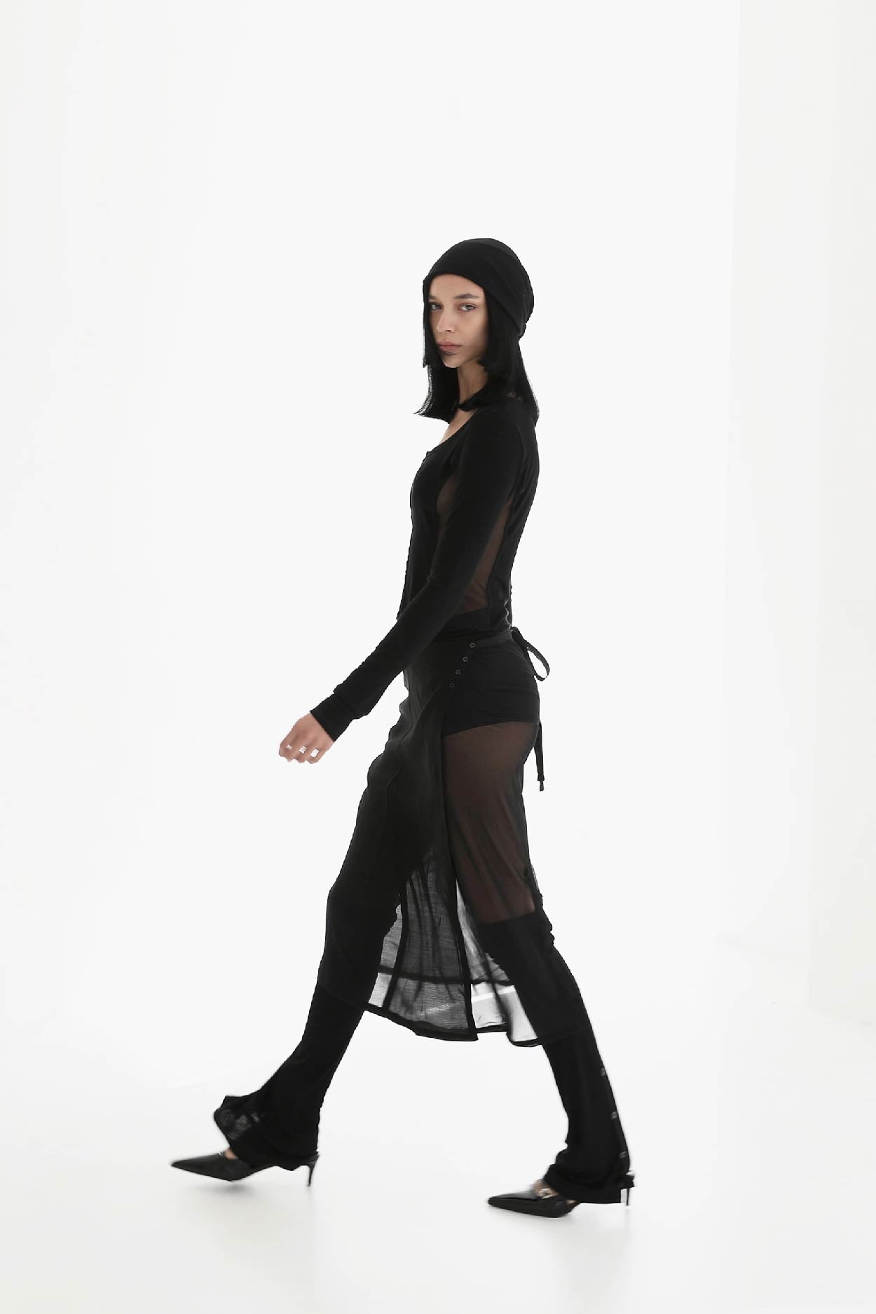 Badblood Breeze Midi Skirt Black