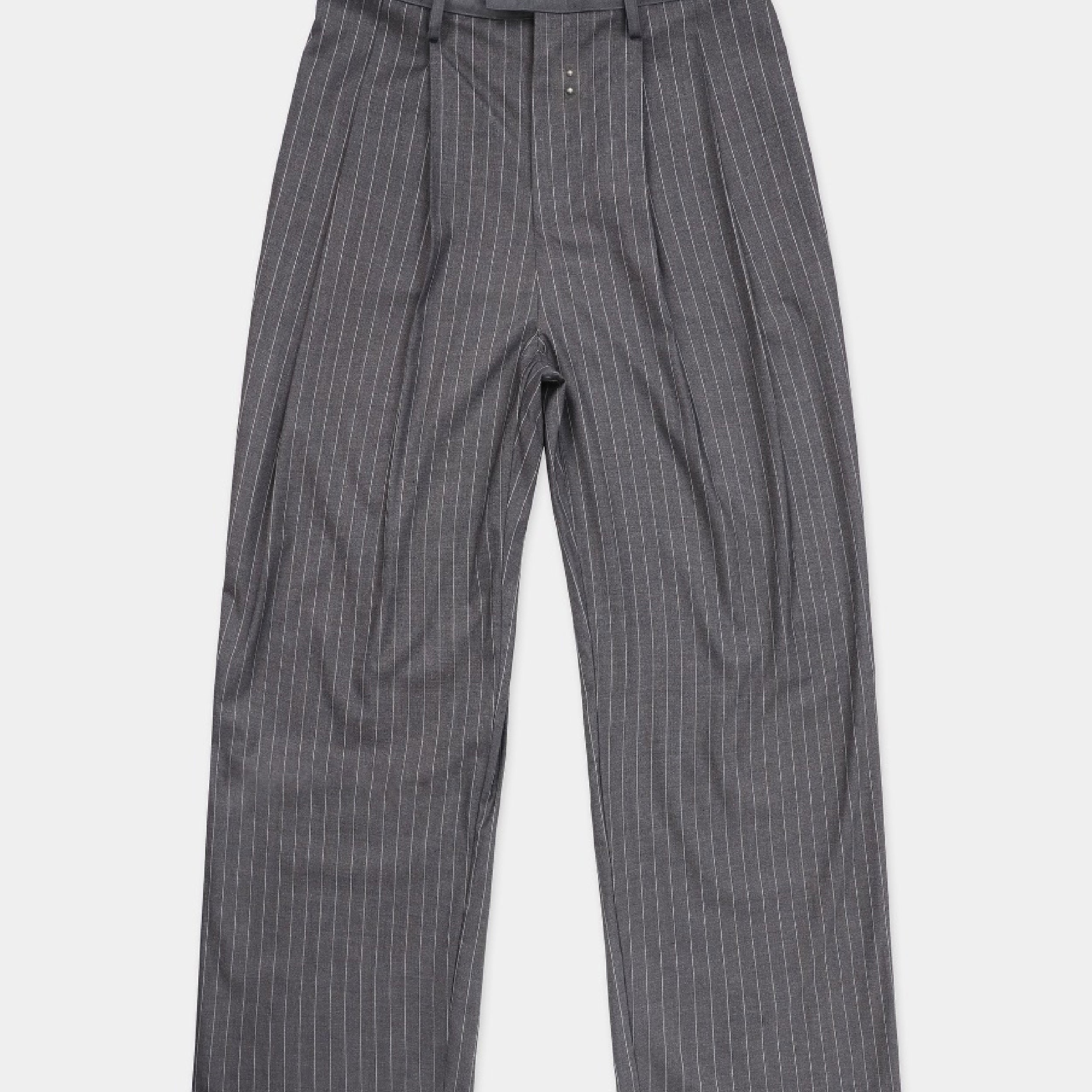 Badblood  Proto Gabardine Pants Baggy Fit Stripe/Charcoal
