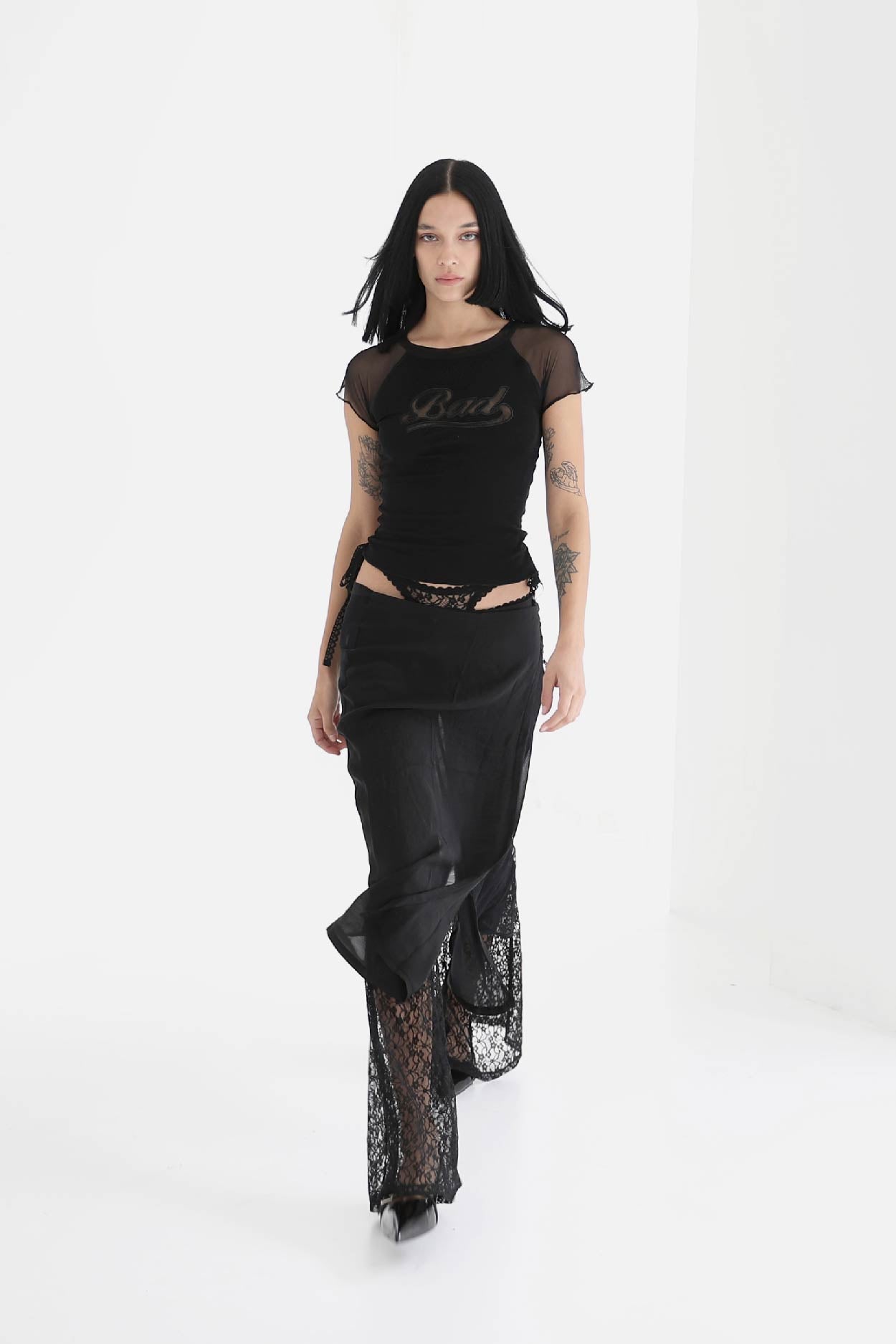 Badblood Breeze Midi Skirt Black