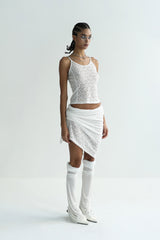 Badblood Selena Lace String Tank White