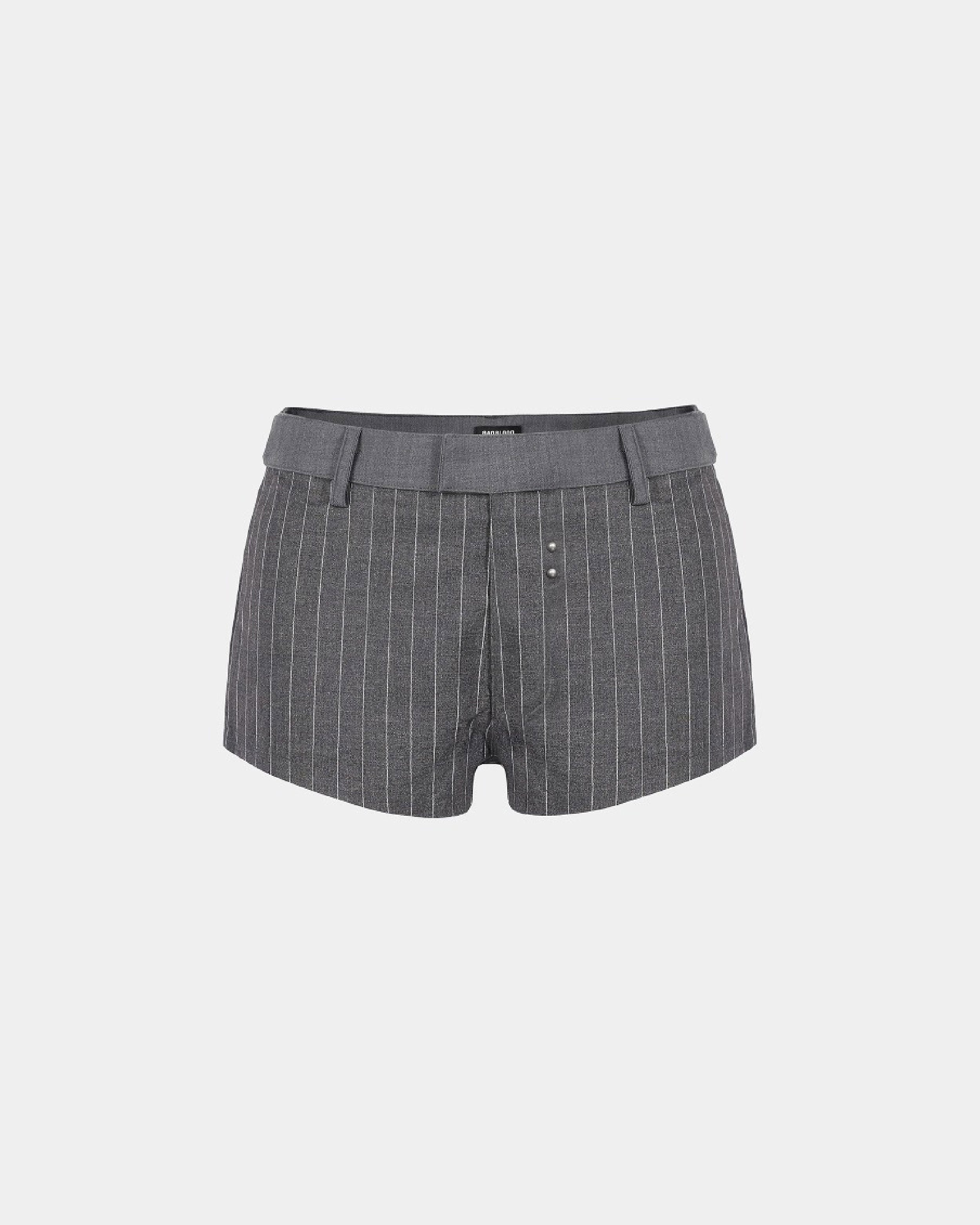 Badblood Proto Gabardine Micro Shorts Striped/Charcoal