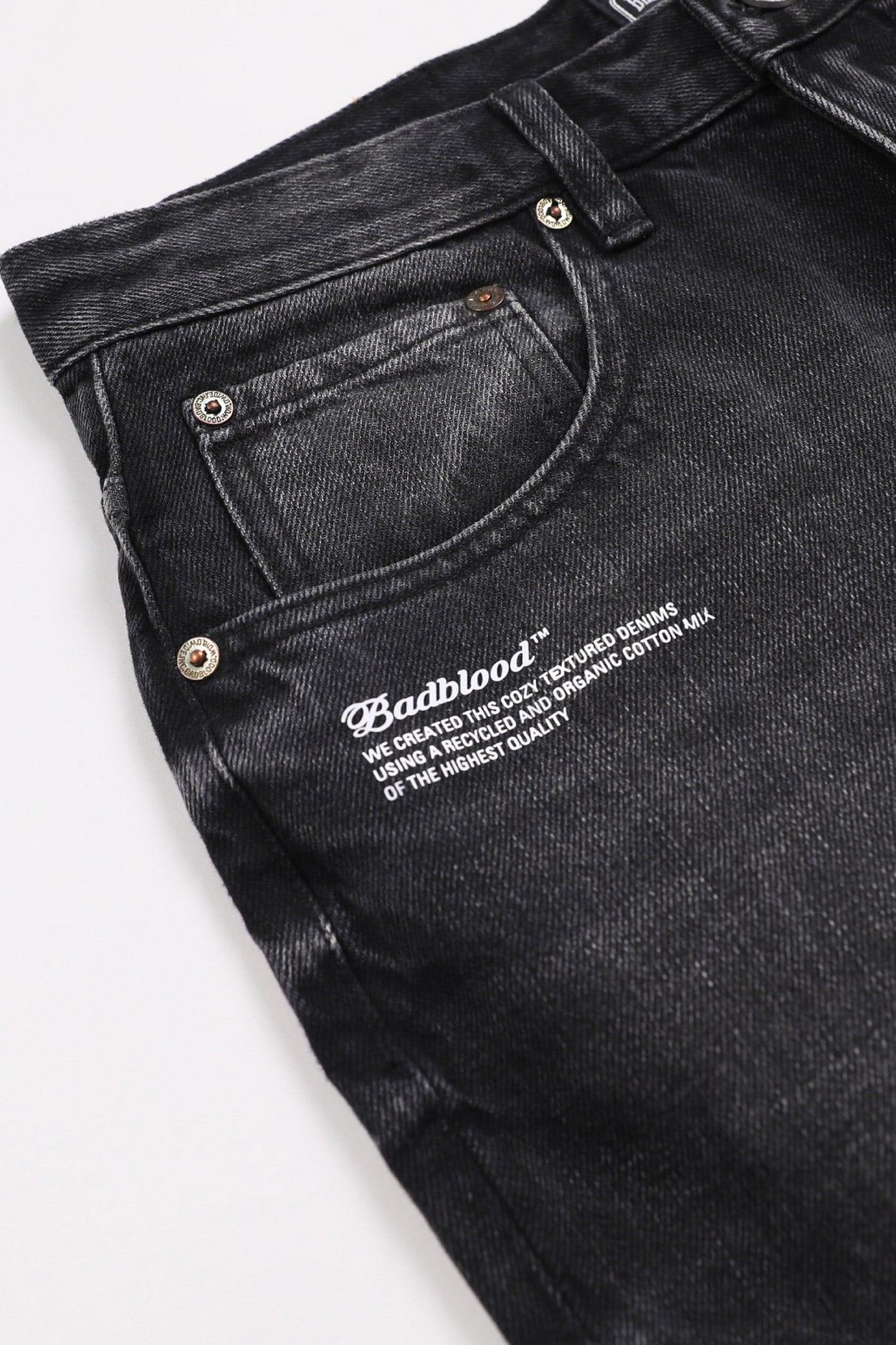 Badblood 0111 Low Rise Bootcut Jean Hard Washed Black