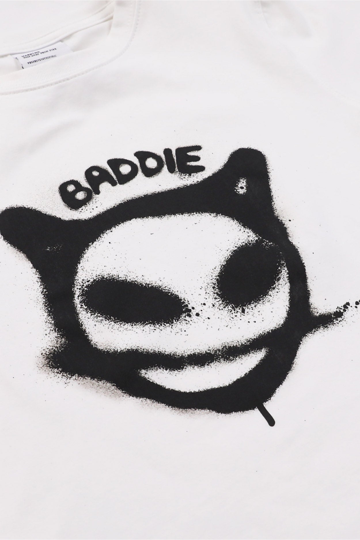 Badblood BADDIE Print Short Sleeve Large Fit White