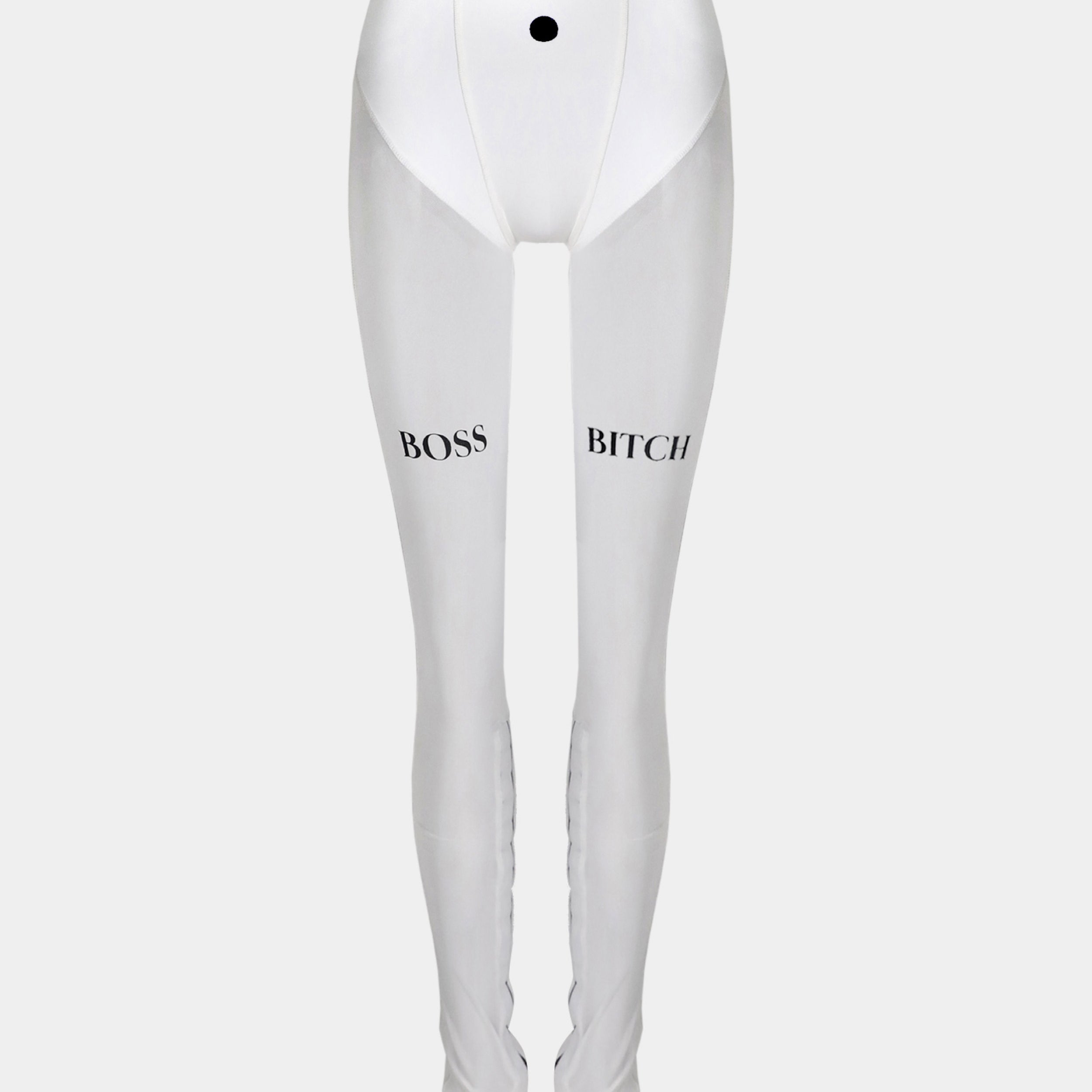 Badblood Boss Mode Mesh Boots Cut Pants White