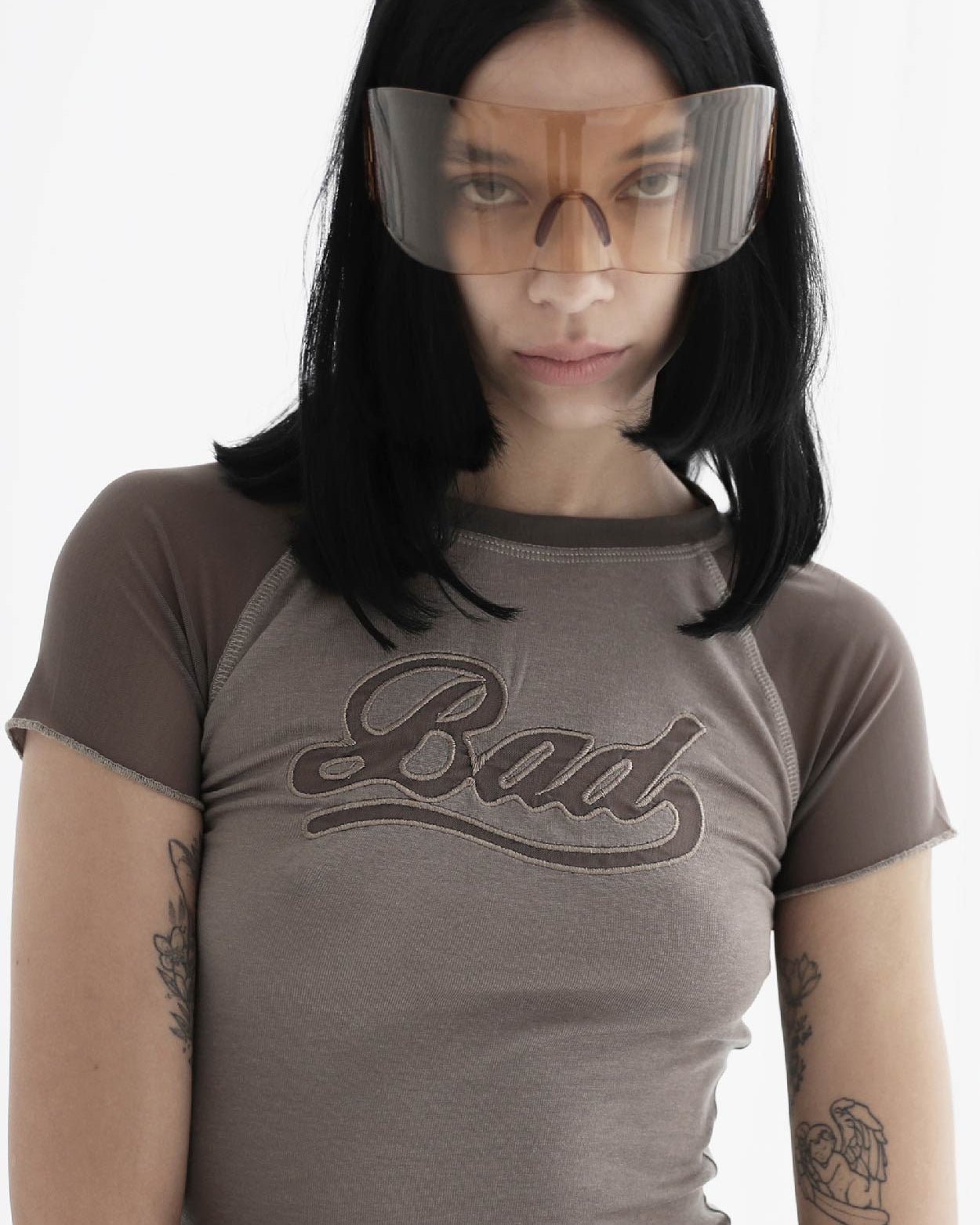 Badblood Second Skin Contrast T-Shirt Tobacco