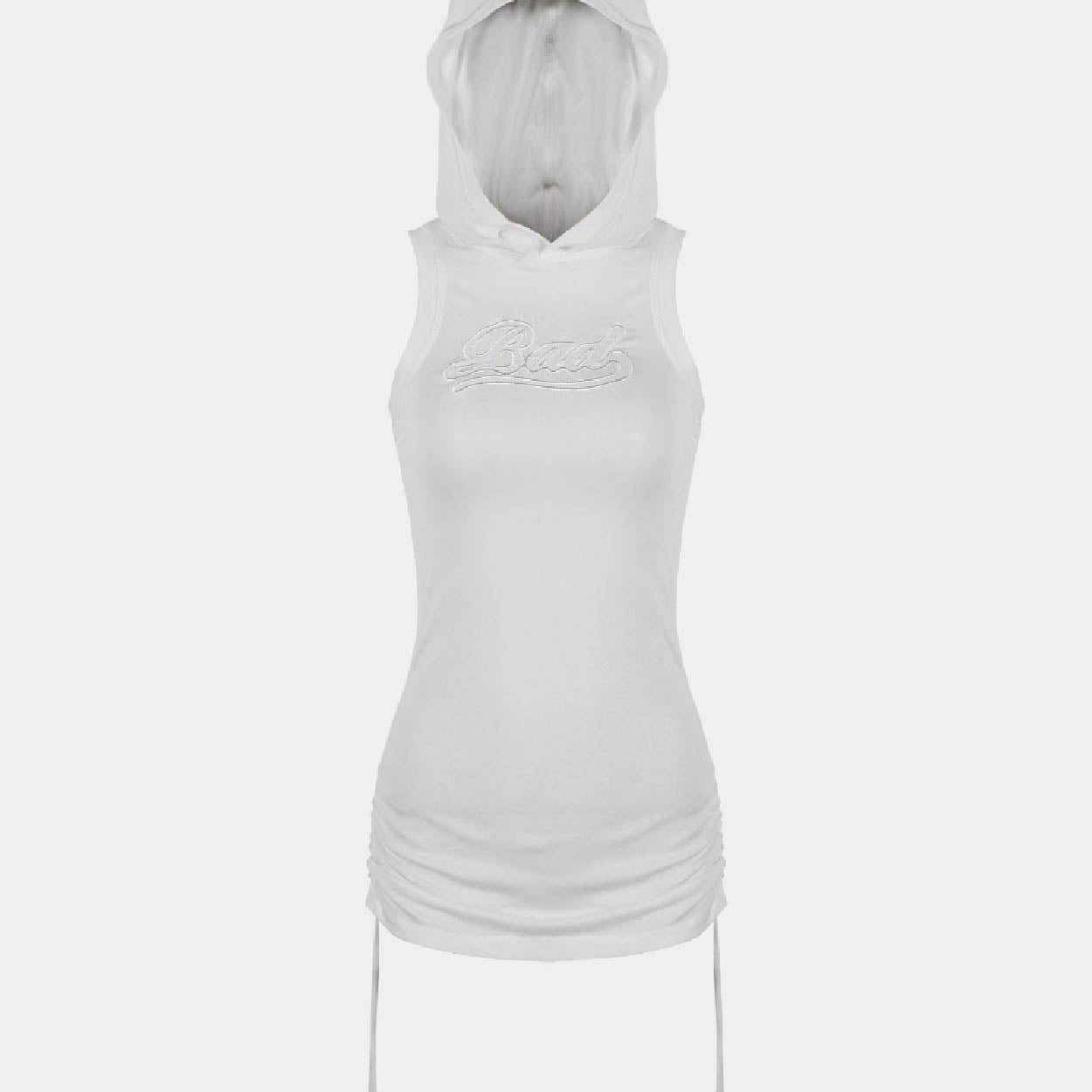 Badblood Second Skin Hooded Mini Dress Cream