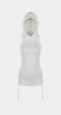 Badblood Second Skin Hooded Mini Dress Cream