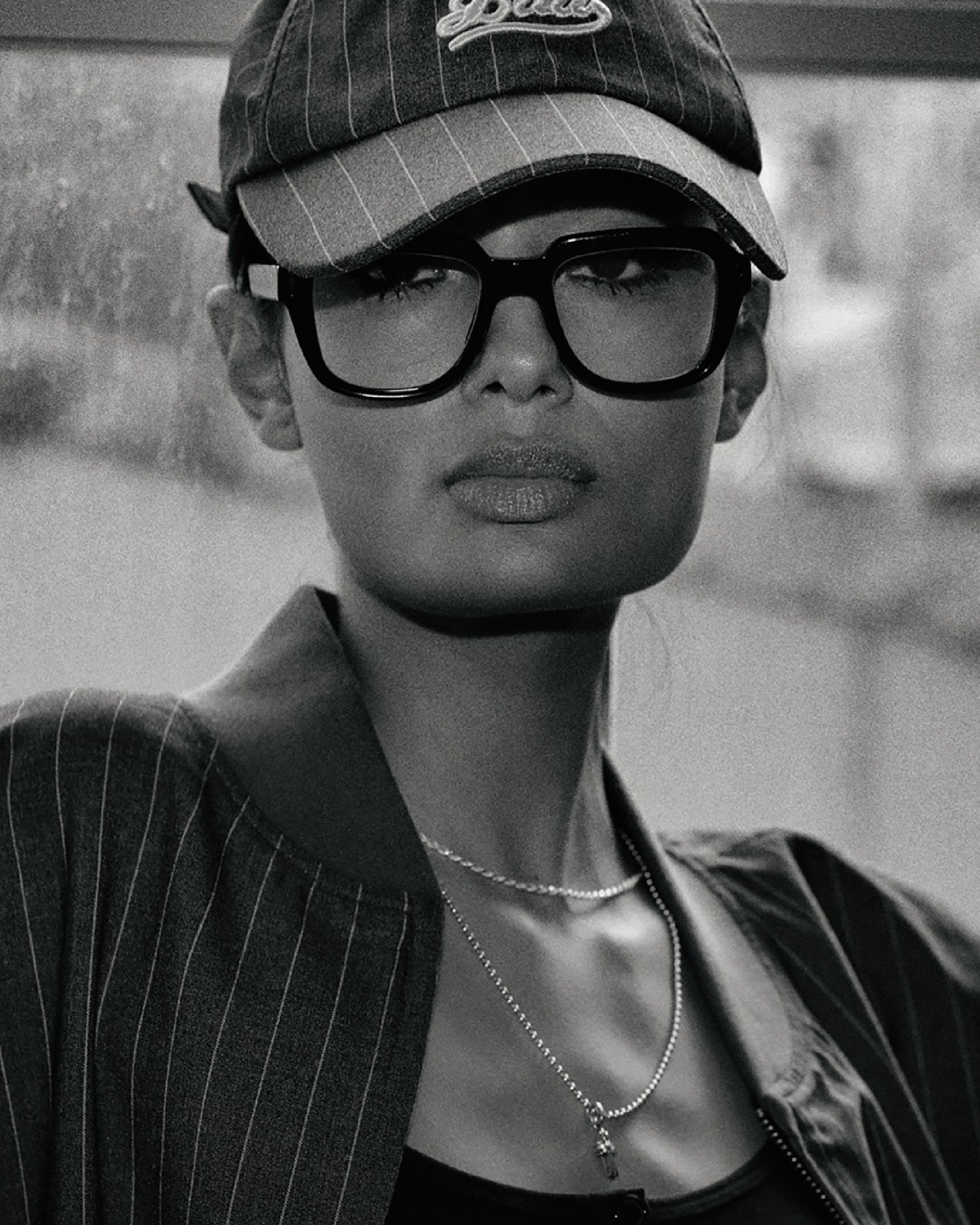 Badblood Gabardine Ball Cap Stripe/Charcoal