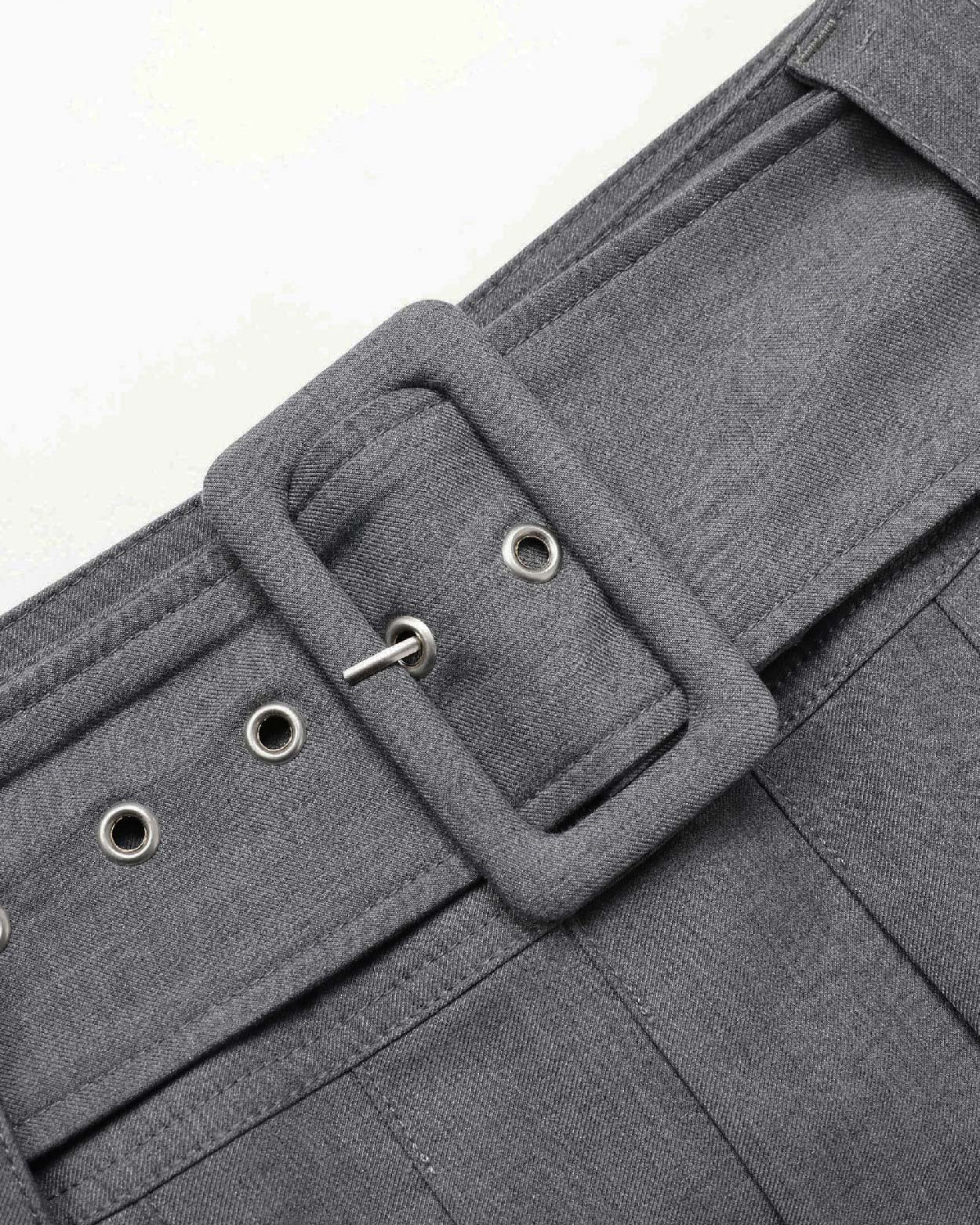 Badblood Wool Mini Skirt Gray