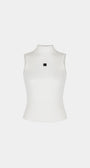 Badblood Fleur Mockneck Tank Cream