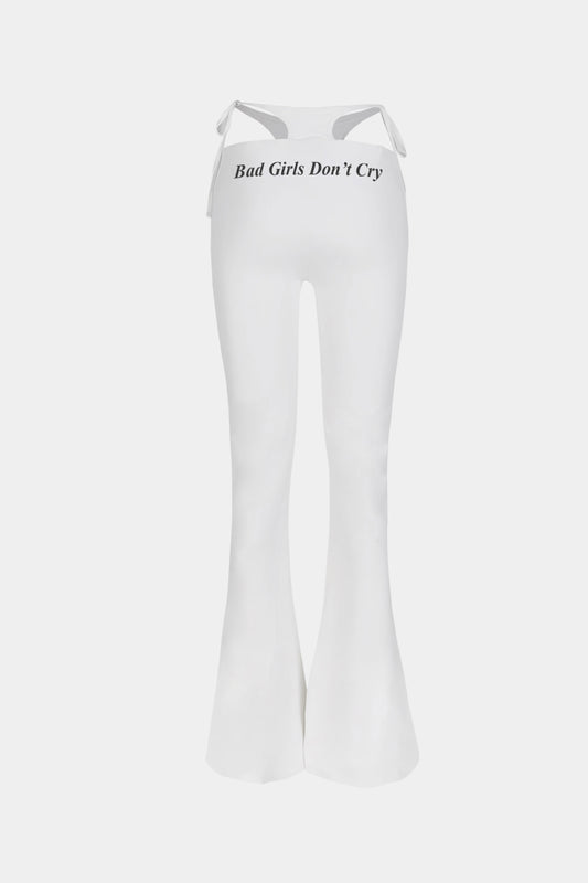 Badblood Don't Cry G String Brush Cut Pants White 2500