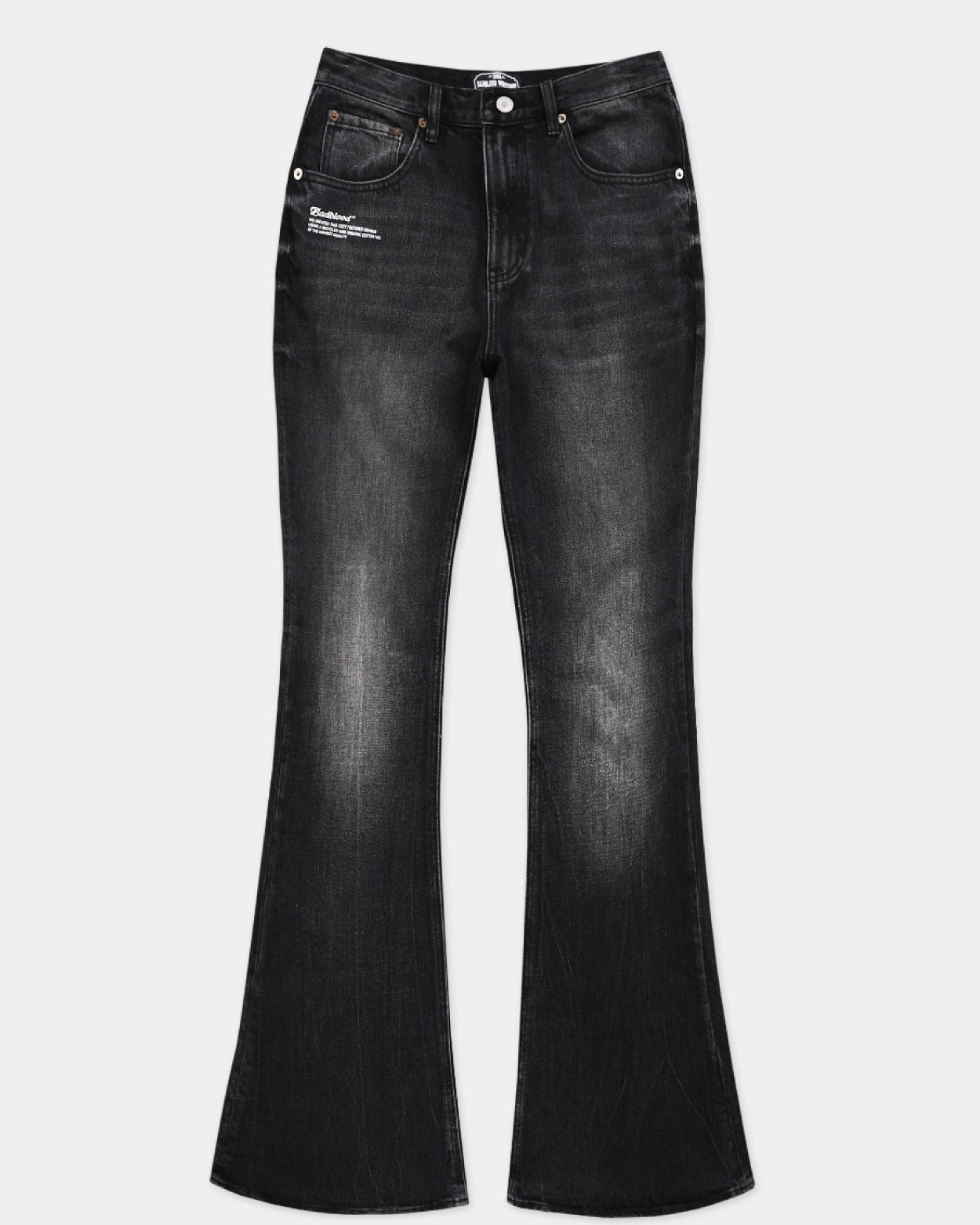 Badblood 0111 Low Rise Bootcut Jean Hard Washed Black