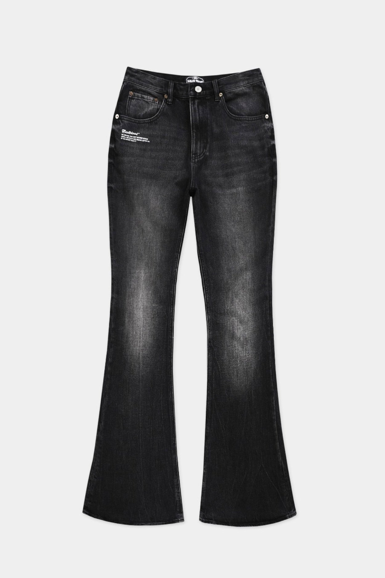 Badblood 0111 Low Rise Bootcut Jean Hard Washed Black