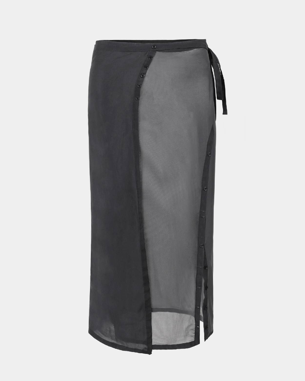 Badblood Breeze Midi Skirt Charcoal