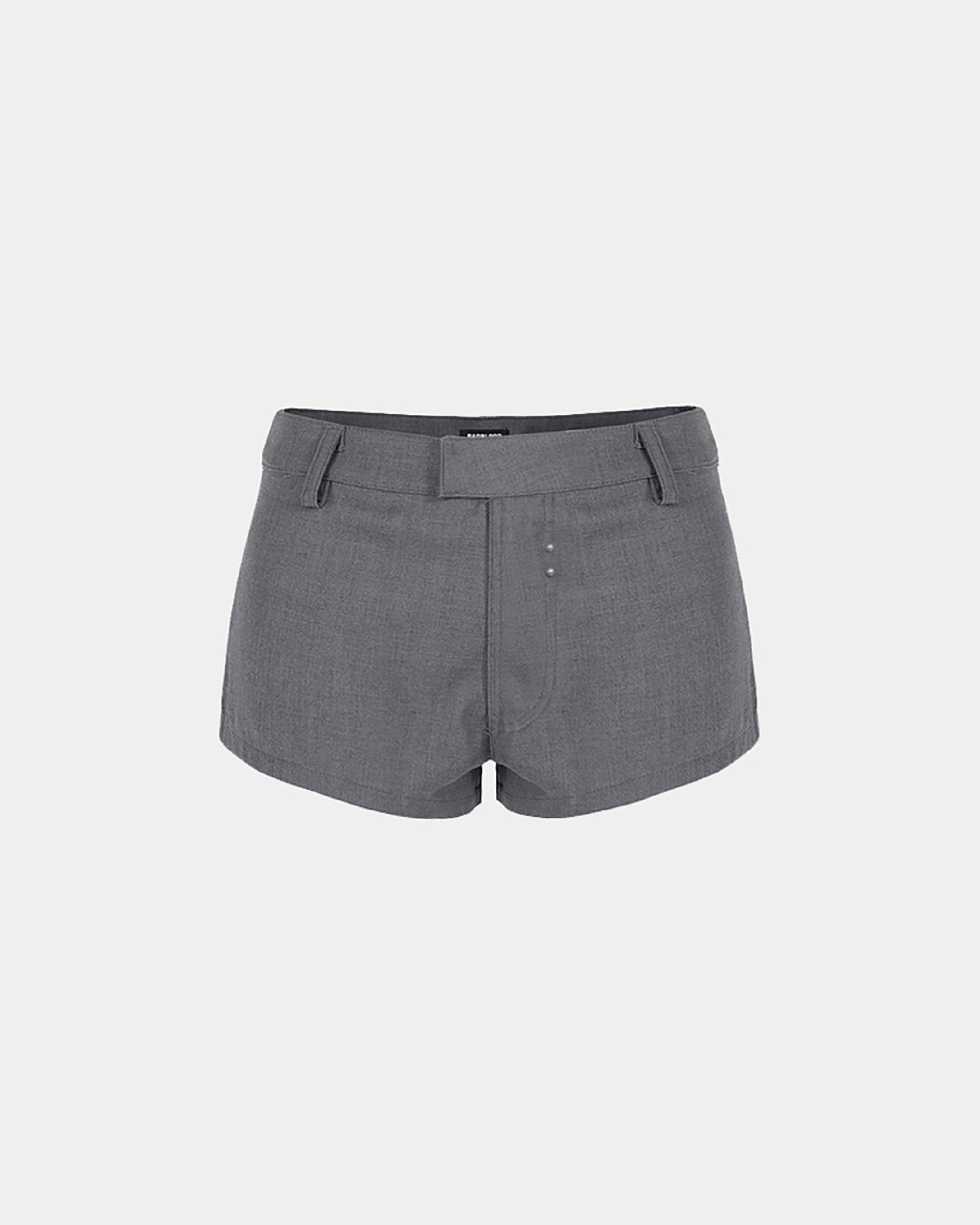 Badblood Proto Gabardine Micro Shorts Charcoal