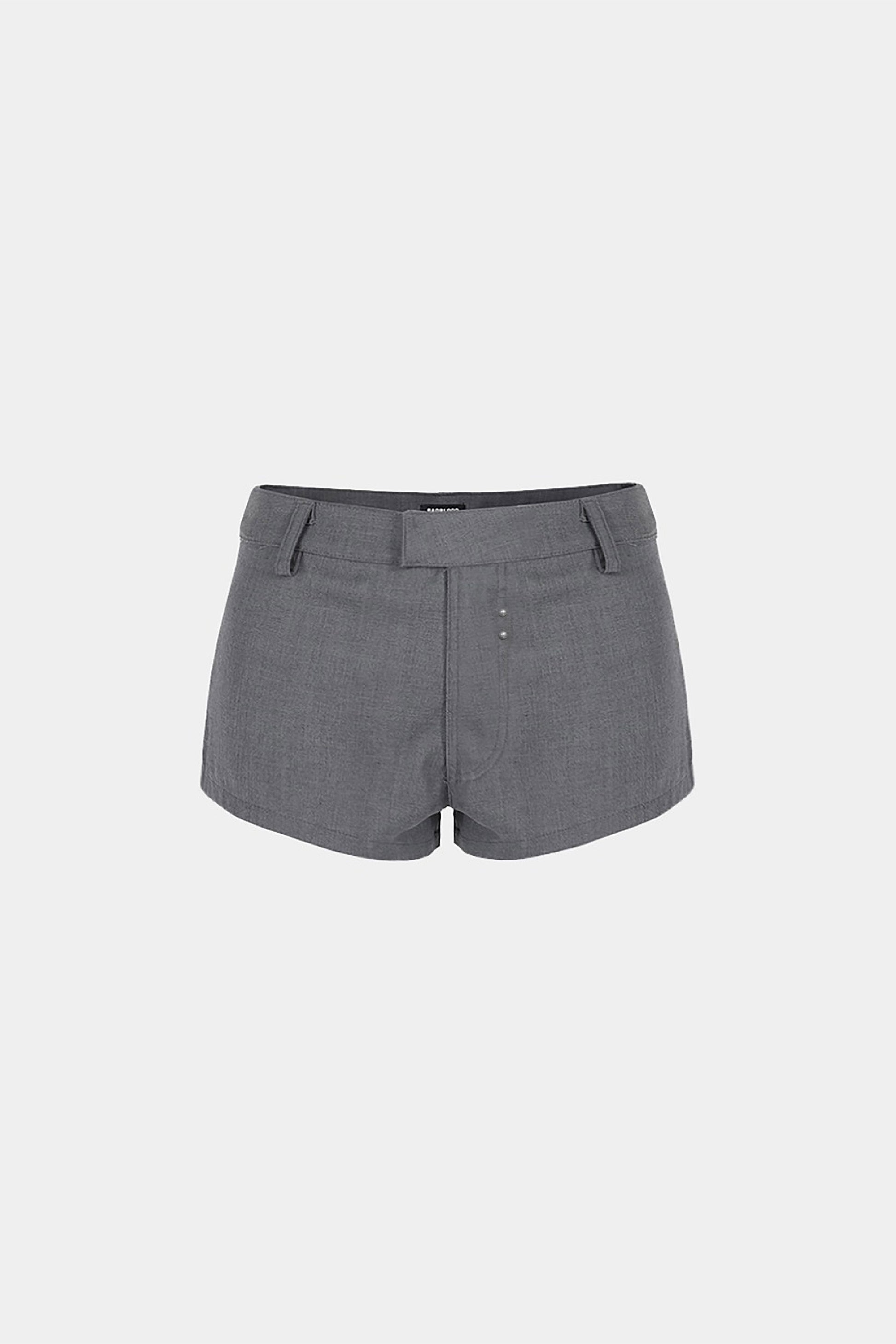 Badblood Proto Gabardine Micro Shorts Charcoal