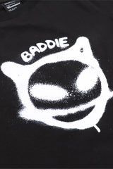 Badblood Baddie Print Short Sleeve Slim Fit Black
