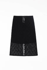 Badblood Selena Lace Midi Skirt Black