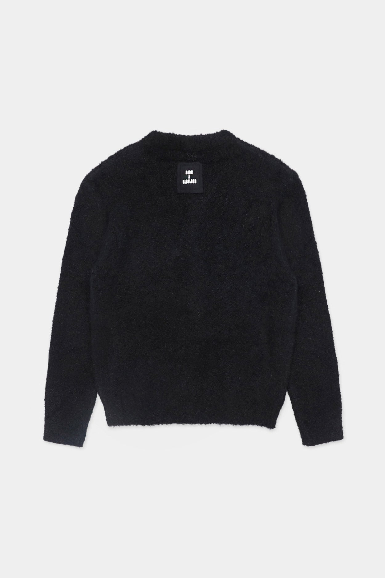 Badblood Boucle Crew Neck Cardigan Black