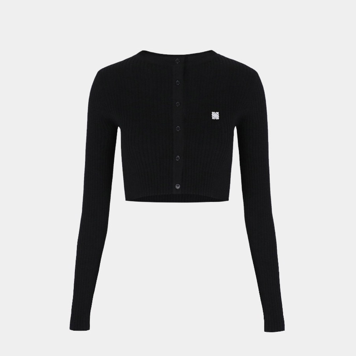 Badblood Fleur crew neck cardigan Black