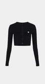 Badblood Fleur crew neck cardigan Black