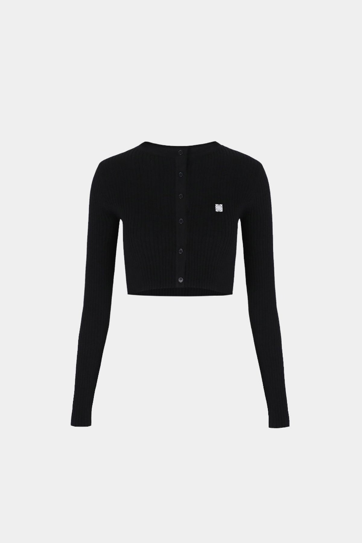 Badblood Fleur crew neck cardigan Black