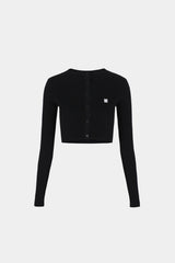 Badblood Fleur crew neck cardigan Black