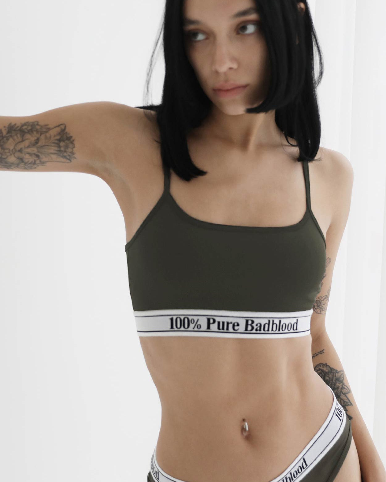 Badblood Pure Scoop Bra Khaki