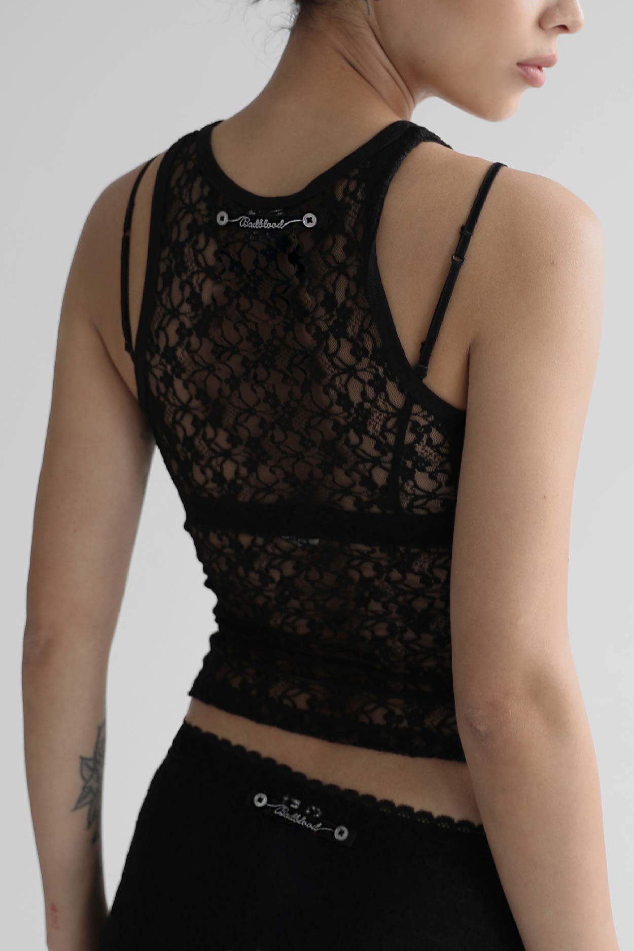 Badblood Selena Lace Midi Skirt Black