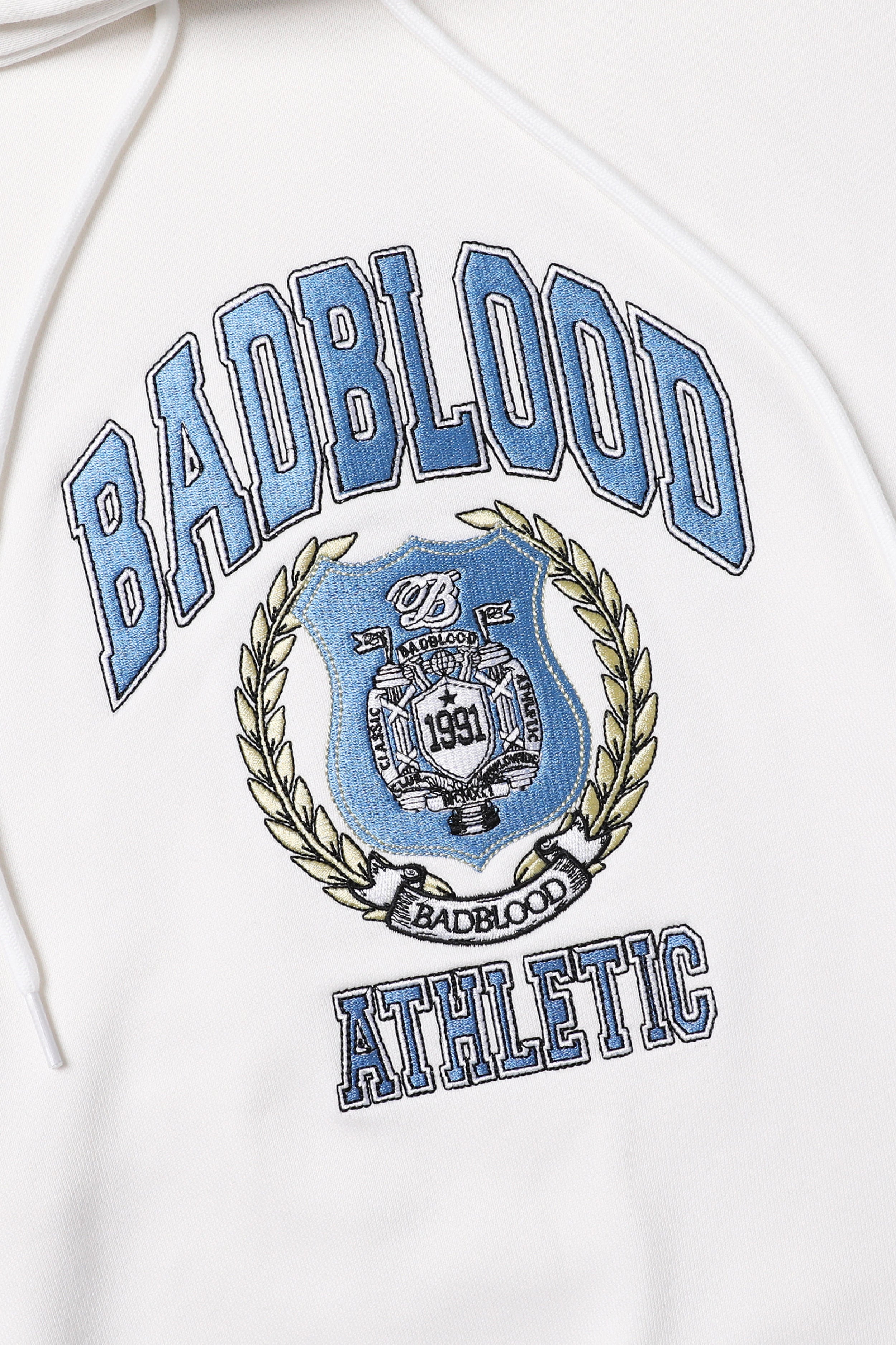 Badblood Heritage Emblem Heavyweight Hoodie White