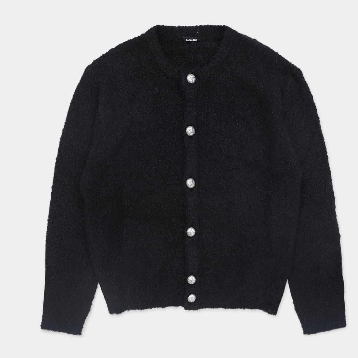 Badblood Boucle Crew Neck Cardigan Black