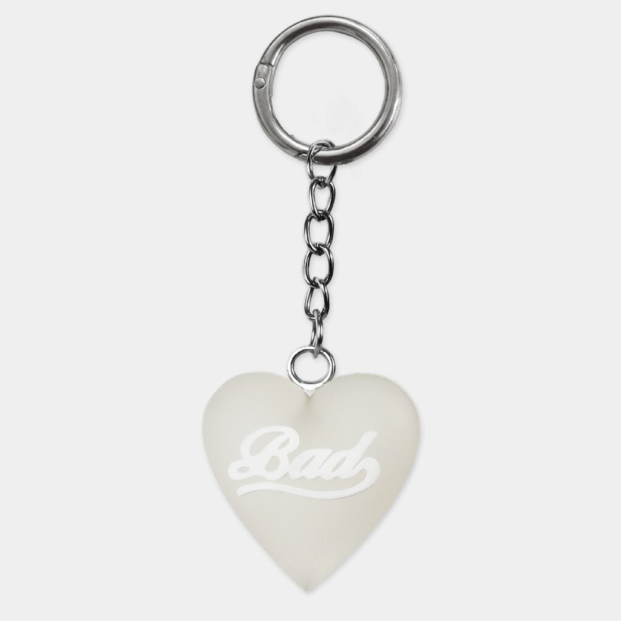 Badblood Bad Heart Keyring Clear