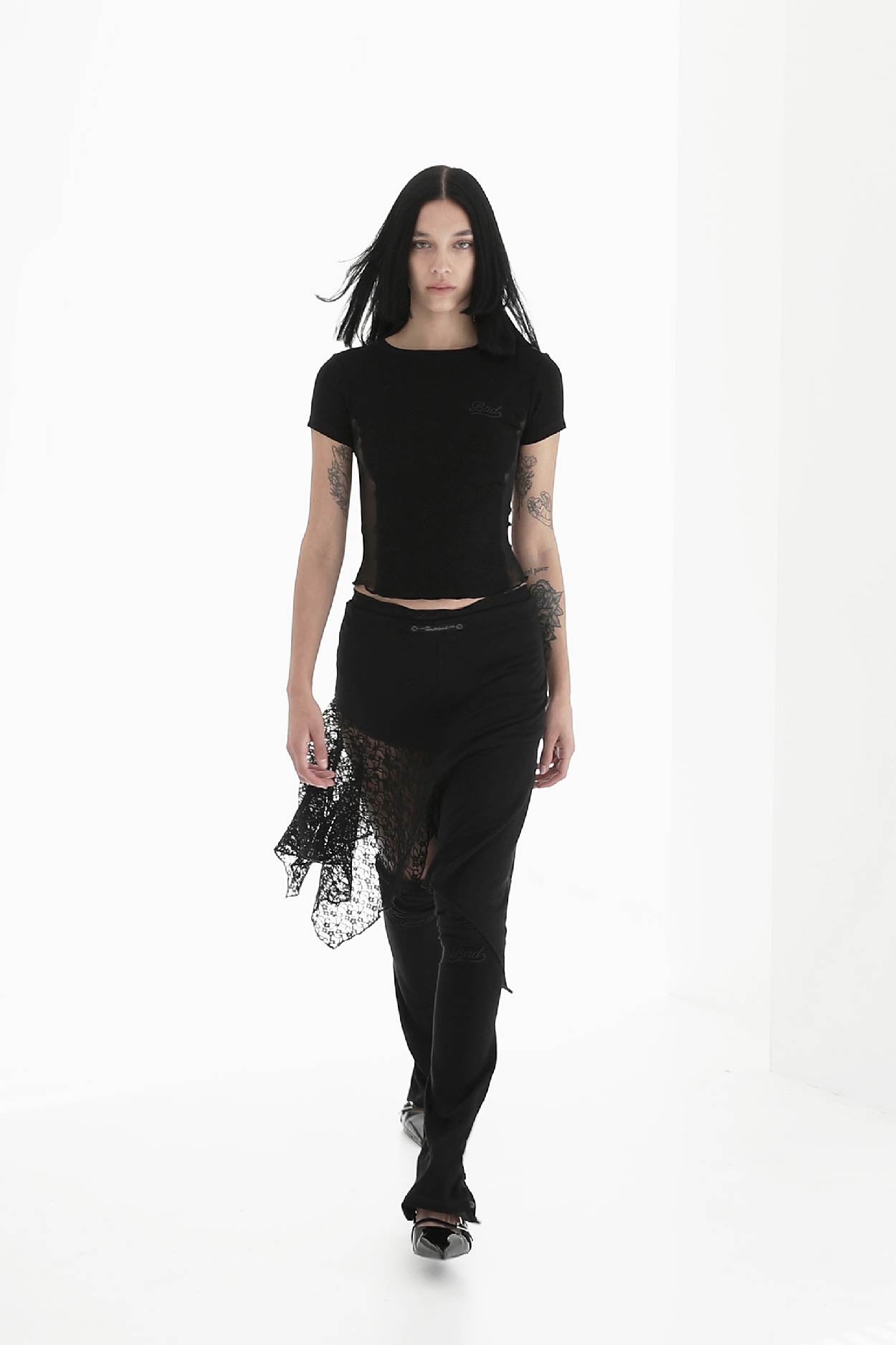 Badblood Second Skin Asymmetric Skirt Black