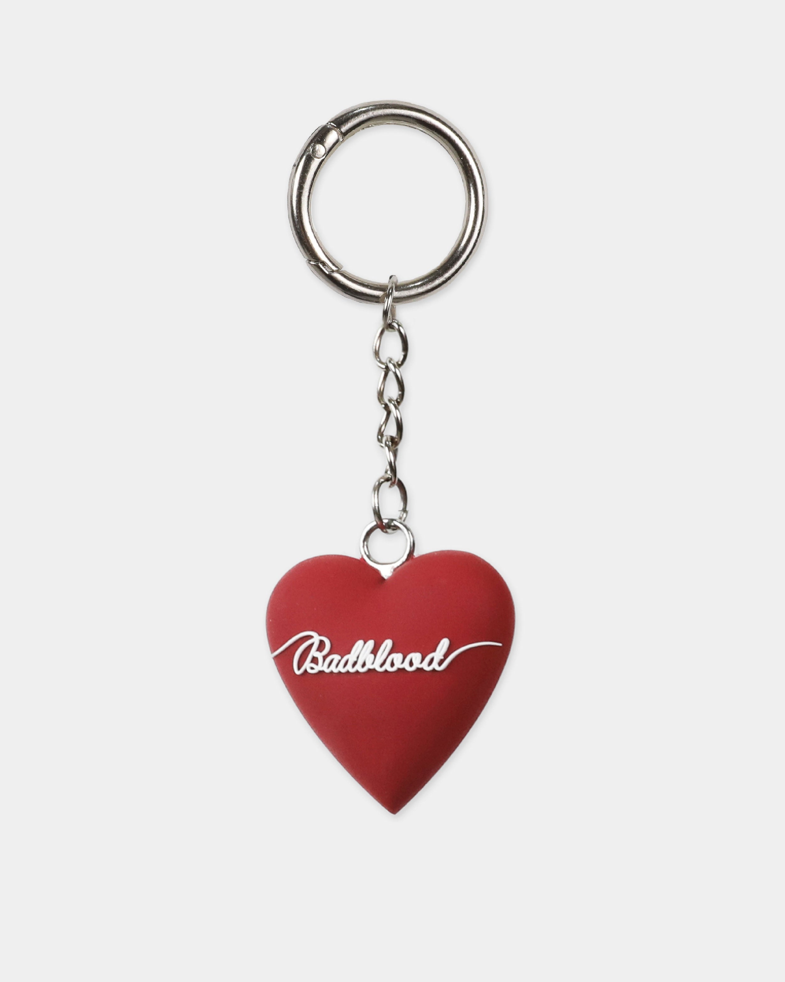 Badblood Bad Heart Keyring Red