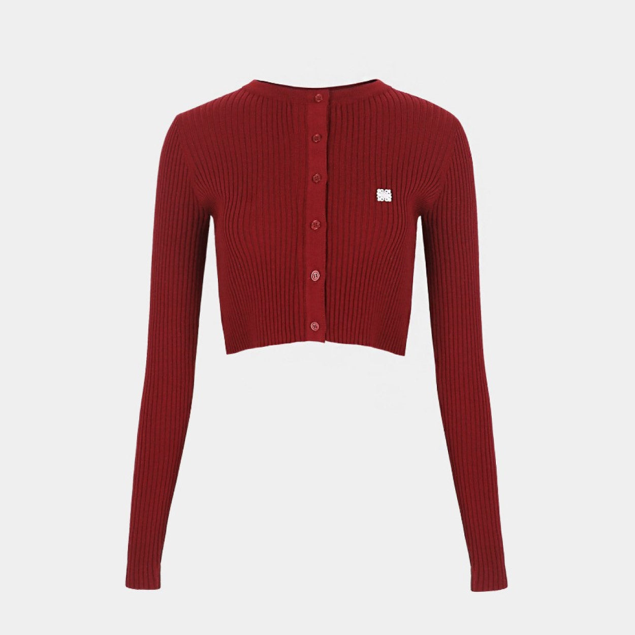 Badblood Fleur crew neck cardigan Red