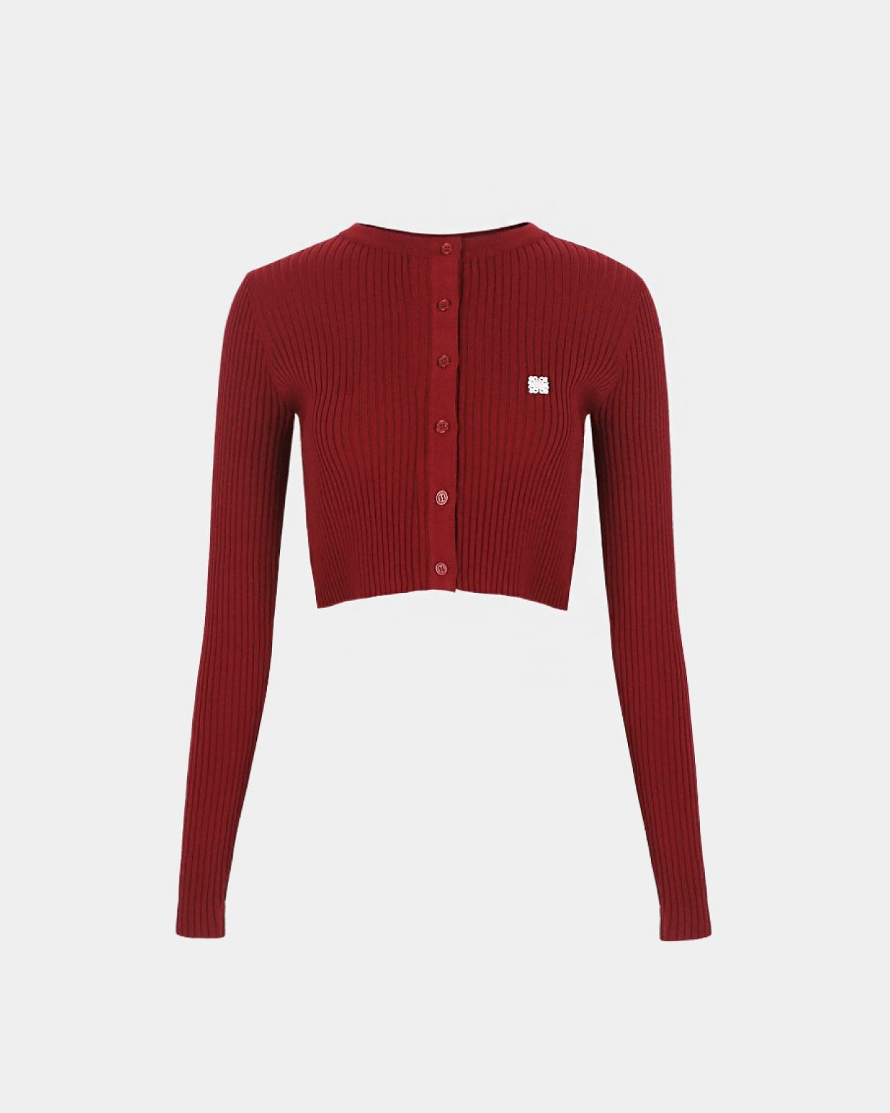 Badblood Fleur crew neck cardigan Red