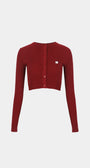Badblood Fleur crew neck cardigan Red